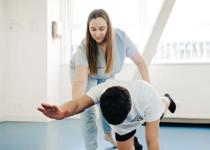 Pediatric rehabilitation session in progress
